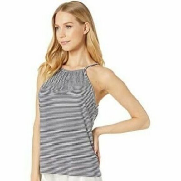 NWT Eberjey Cotton Stripes Halter Tank Size Large - Picture 1 of 10